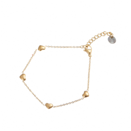 Go Dutch Label armband | hartjes goud.