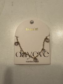 Go Dutch Label armband bling hearts bracelet goud