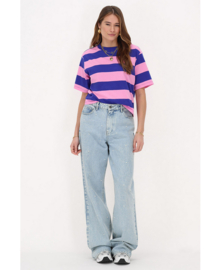My Jewellery Blauw-roze gestreept T-shirt