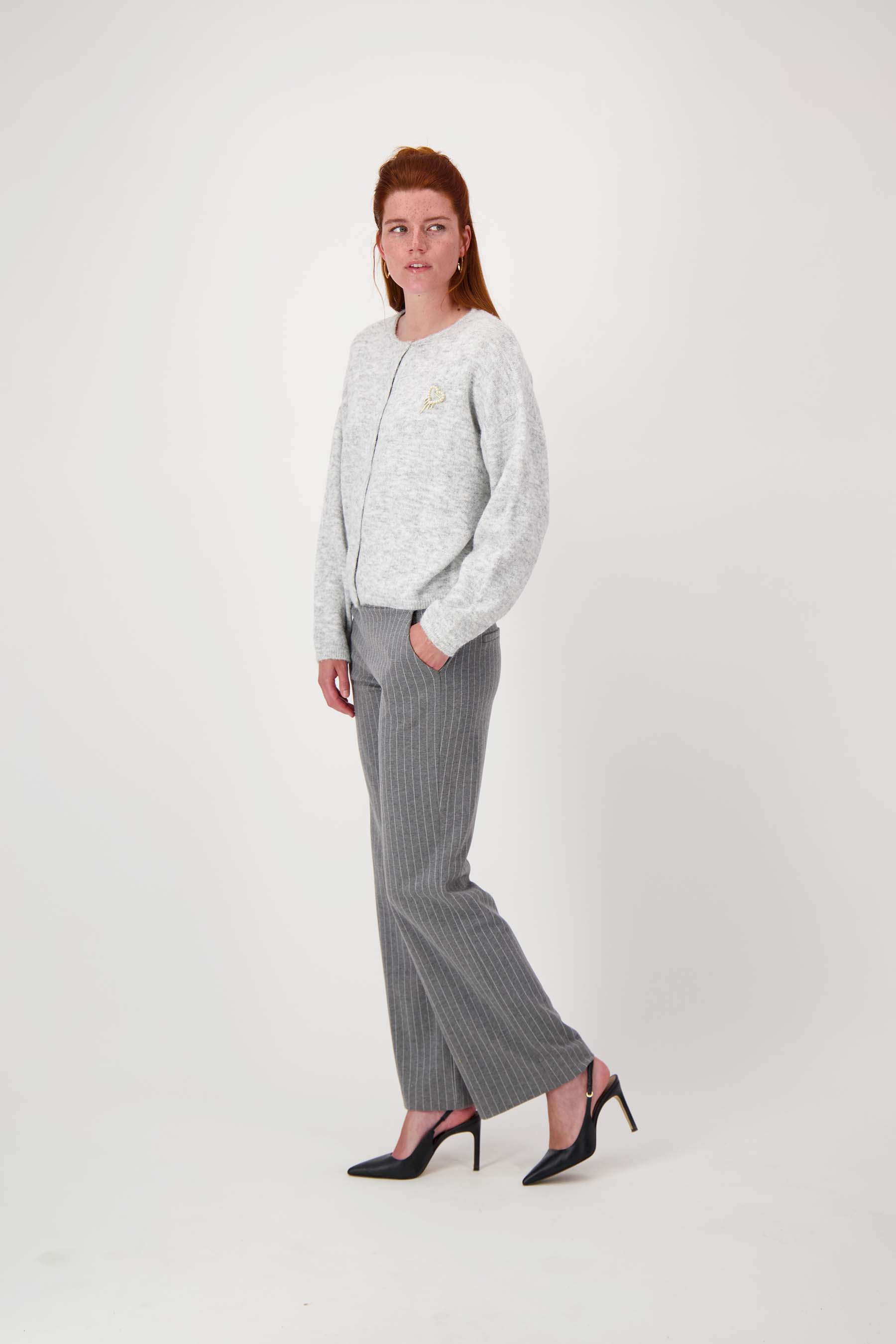 zusss basic vestje middengrijs