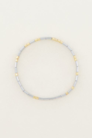 My Jewellery armband | platte kralen bi-color