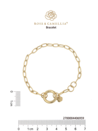 rose en camellia armband ronde sluiting