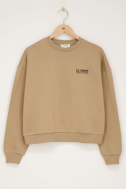 My Jewellery beige sweater met multikleur ''Le temps''