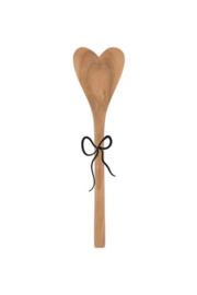 Zusss houten lepel hartje donkerbruin