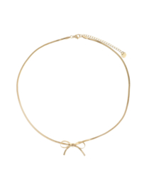 rose en camellia ketting snake met strikje