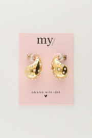 My Jewellery oorbellen Druppel met parels goud