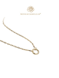 rose en camellia ketting schakel 45cm ronde sluiting