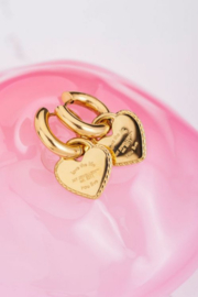 My jewellery oorbellen | goud candy couture big hearts