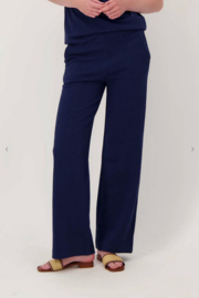 zusss structuur broek met stretch summer navy