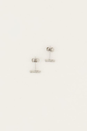 My Jewellery oorbellen | oorbellen studs staafje gedraaid zilver