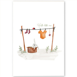 ansichtkaart vilt hello little one