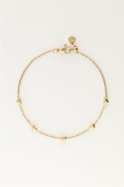 My jewellery armband Valentijn armband met kleine hartjes goud