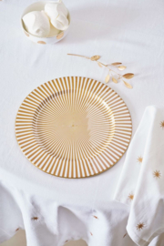 Pip studio plate stripes white-gold 32cm