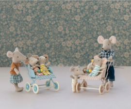 maileg muis wandelwagen | roze