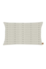 zusss kussen hartjespatroon 50x30cm warmgrijs