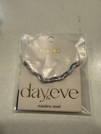 Go Dutch Label armband striped links bracelet zilver