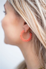 My Jewellery oorbellen | Oranje kralen oorringen*