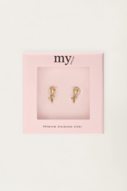 My jewellery oorbellen studs met roos goud