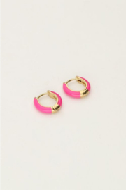 My Jewellery oorbellen candy oorringen roze met goud