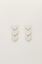 My jewellery oorbellen drie hartjes zilver