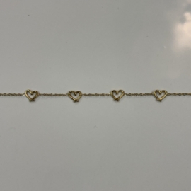 My jewellery armband open hartjes goud