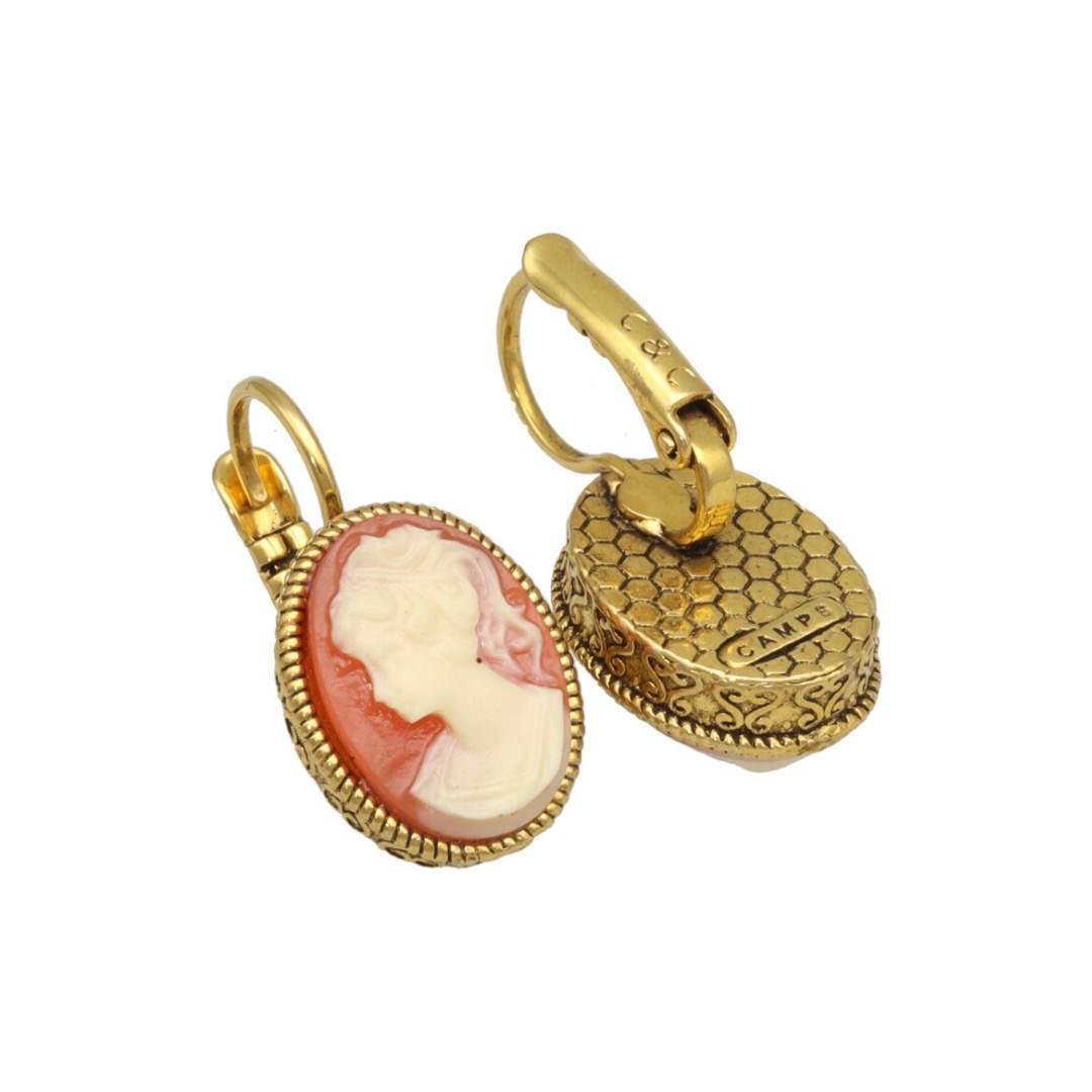 Camps & Camps oorbellen Cameo Coral