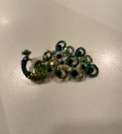 Go Dutch Label broche Sparkly Peacock - Green - 14K