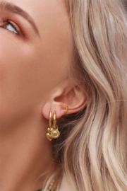 My jewellery oorbellen | goud dubbel hartje
