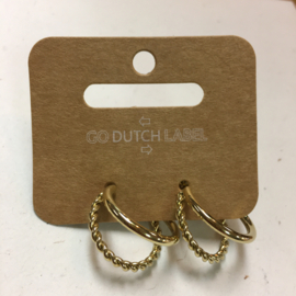Go Dutch Label oorbellen | dubbel goud