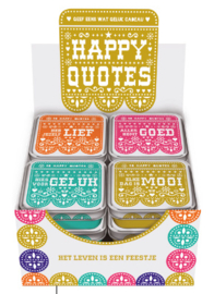 Spelletje in blik | happy quotes kies voor geluk