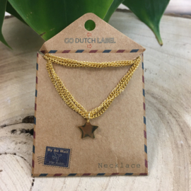 Go Dutch Label ketting | ster goud.