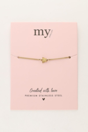 My Jewellery armband met vlinder goud