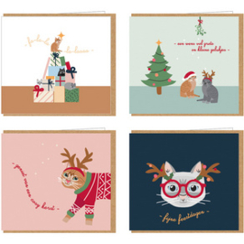 Studio Mie | kerst doosje kat
