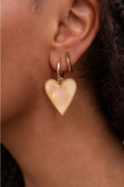 My Jewellery oorbellen Oorringen met parelmoer hart goud