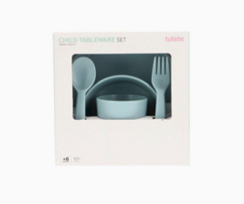 tutete servies set lichtblauw