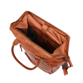 Bear Design rugzak met beugelsluiting 'Jurian' cognac