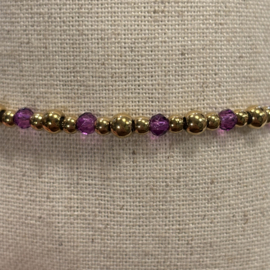 My jewellery stretch armband met kralen goud