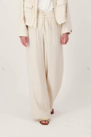 zusss broek in structuur stof off white