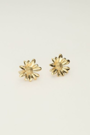 My Jewellery oorbellen | studs met grote bloem goud