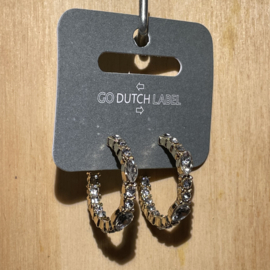 Go Dutch Label oorbellen | diamantjes goud.