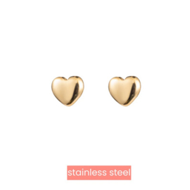 Go Dutch Label oorbellen Full Heart Stud - 14K