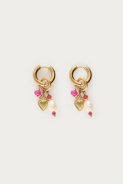 My Jewellery oorringen goud met kralen en zoetwaterparel