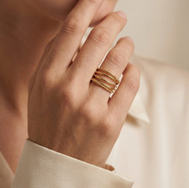 Camps & Camps ring Triple Balance goud