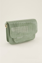 My Jewellery tas | schoudertas croco print olijfgroen