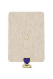 Zusss kaartenstandaard metaal hartje blauw goud