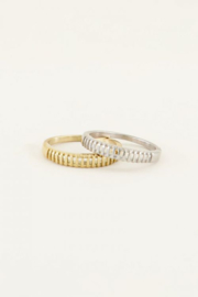 My Jewellery ring | Ring met ribbeltjes zilver maat 18