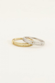 My Jewellery ring | Ring met ribbeltjes zilver.*