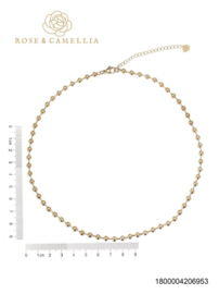 rose en camellia ketting bolletjes
