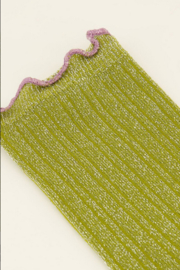My jewellery groene glitter sokken met lurex *