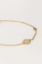 My jewellery armband met ruitjes goud